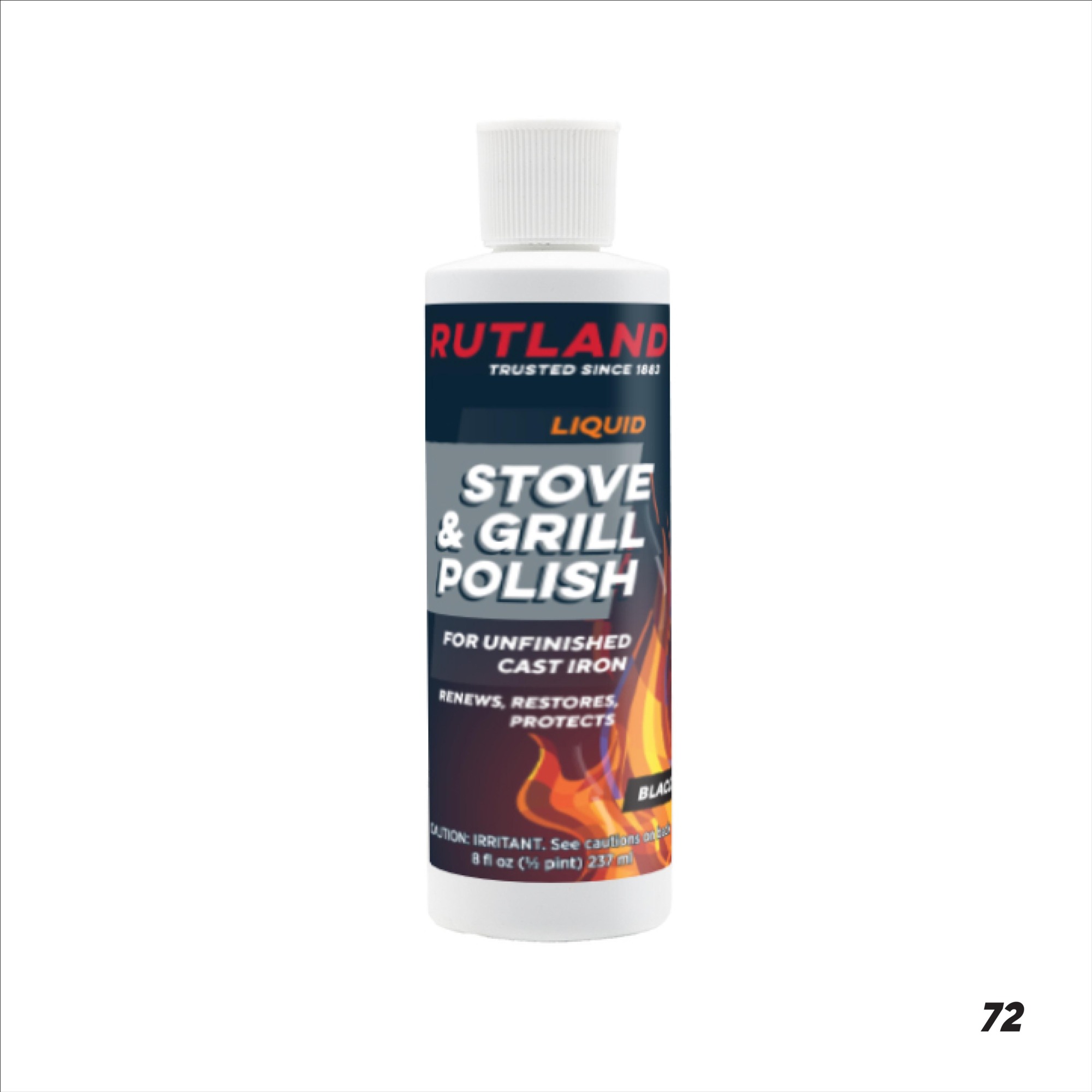 Rutland, Liquid Stove Grill Polish, 8 fl oz. Bottle, Model# 72